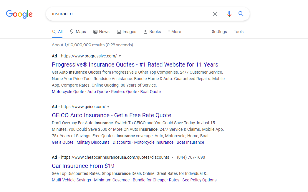 Insurance Agency Marketing - Google Search Ads